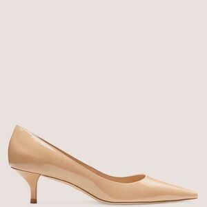 Stuart Weitzman Beige Stuart Kitten Pump